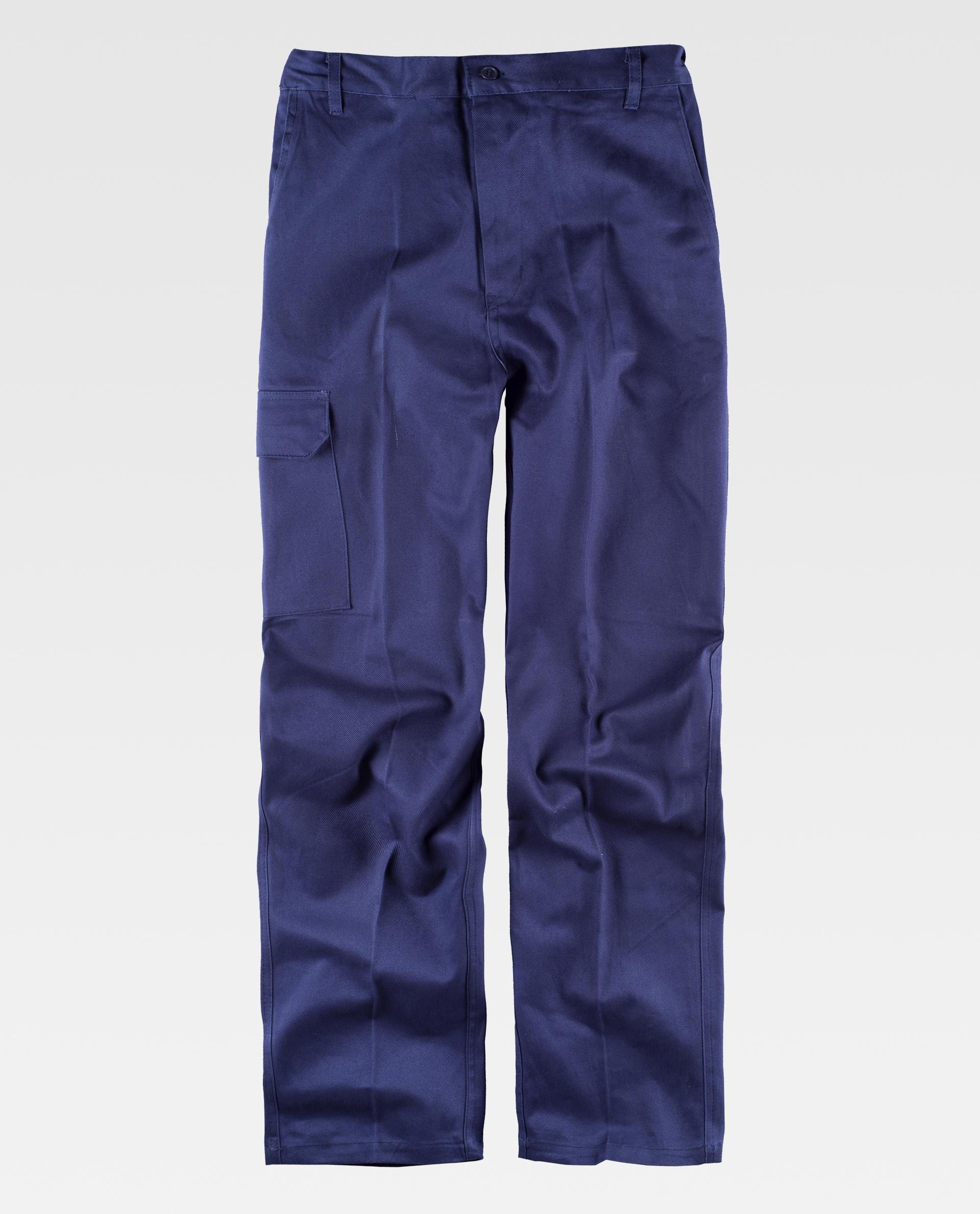 Pantalones de trabajo azul marino con bolsillo de carga lateral