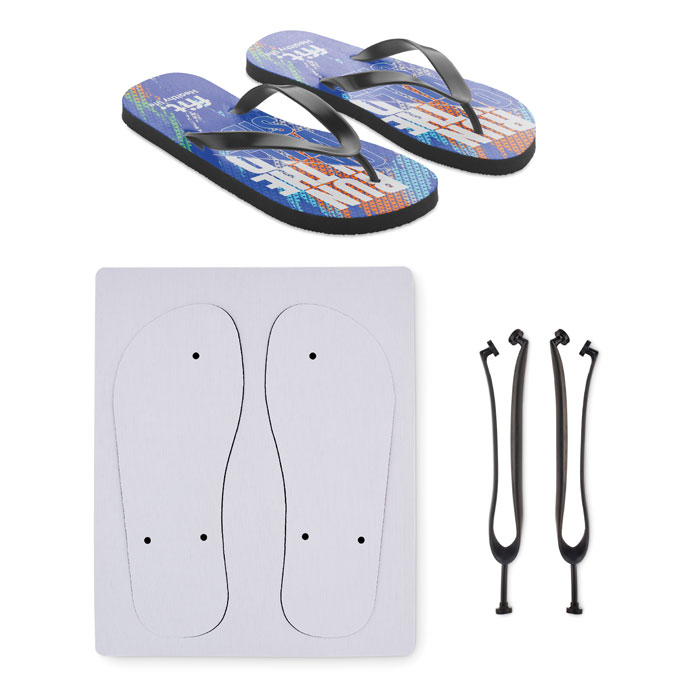 kit de montaje de chanclas con plantilla de suela troquelada y tiras independientes