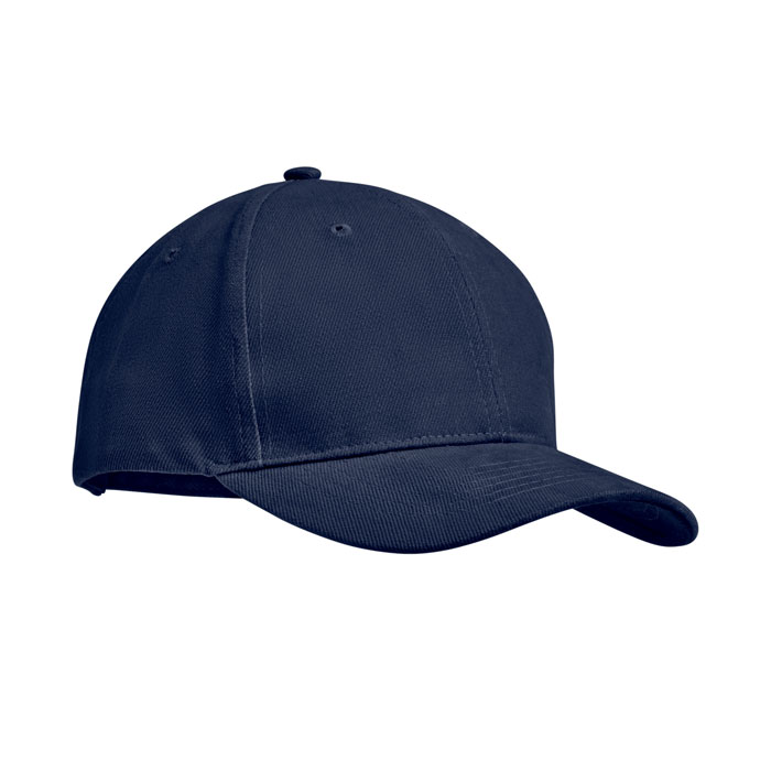 gorra de béisbol azul marino sobre fondo blanco