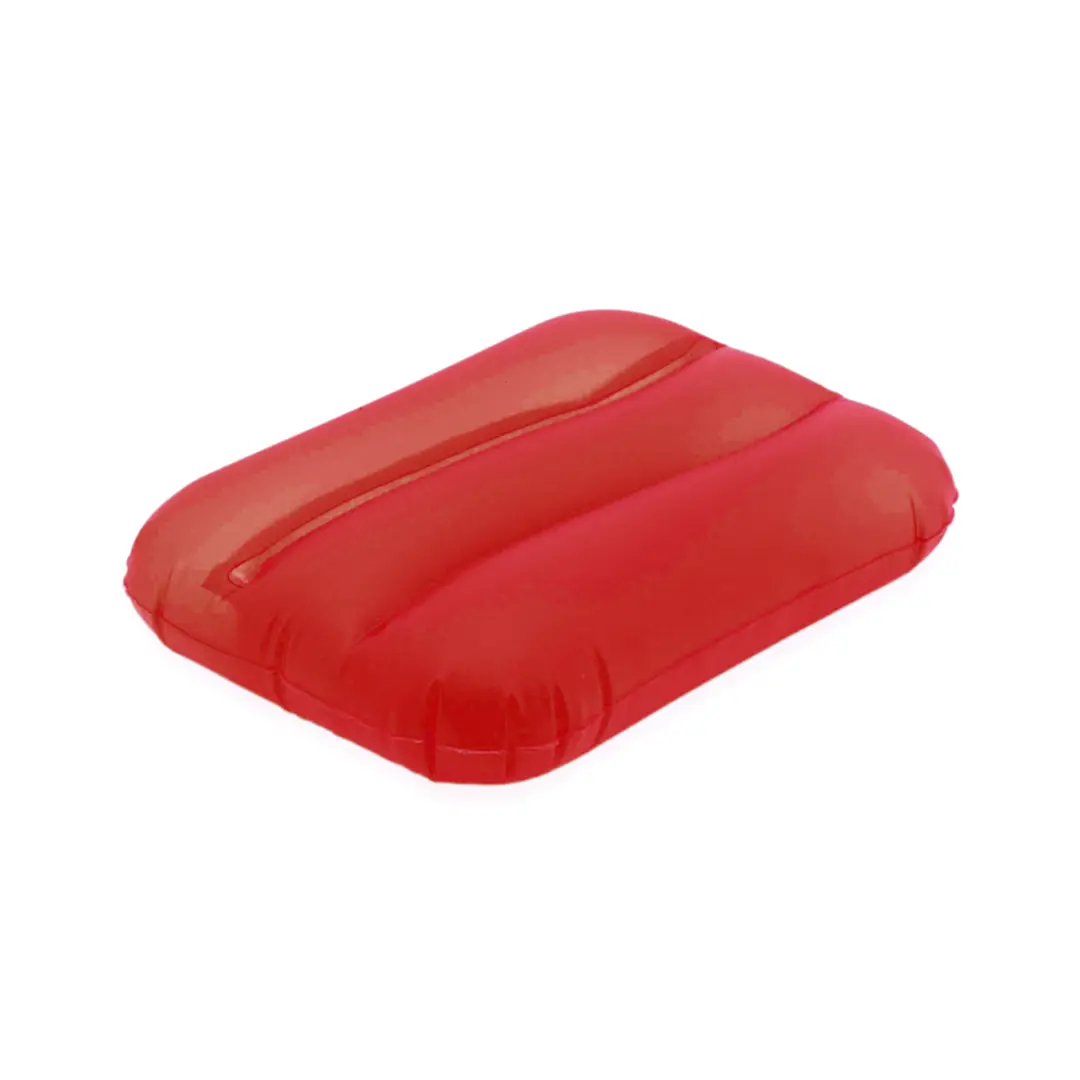 Almohada inflable roja rectangular para piscina