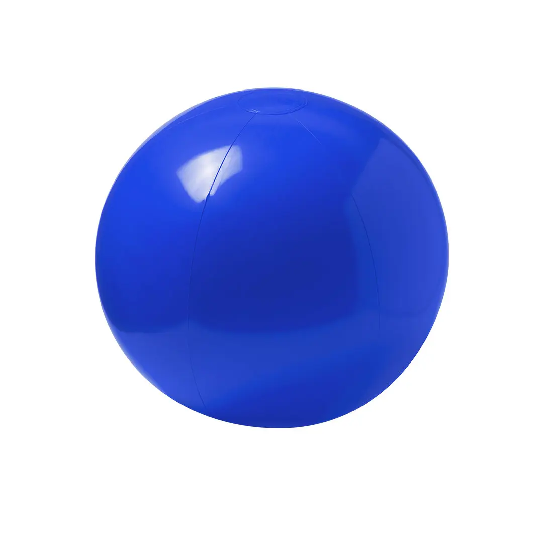 pelota hinchable azul sobre fondo blanco