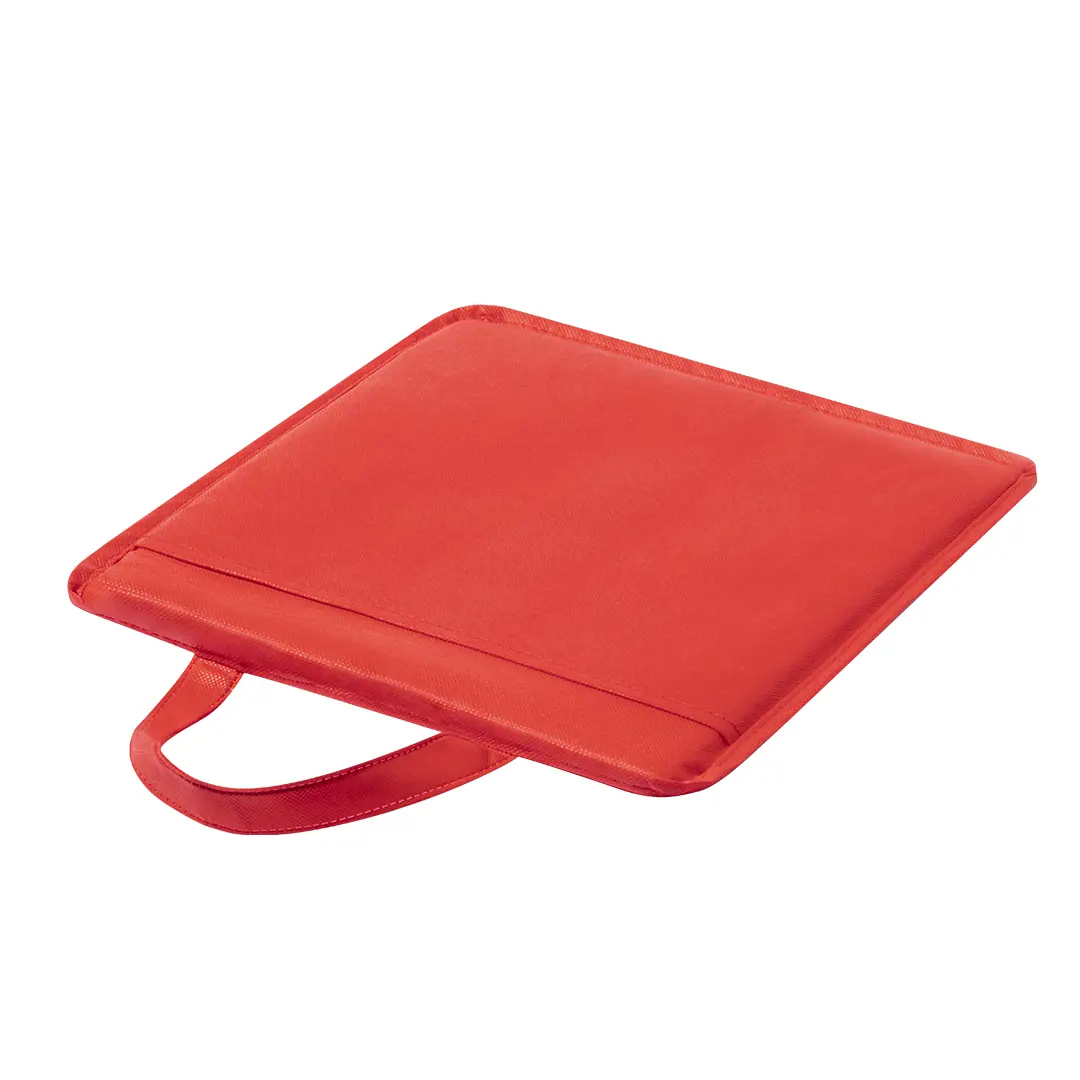cojín plegable rojo con asa para silla al aire libre