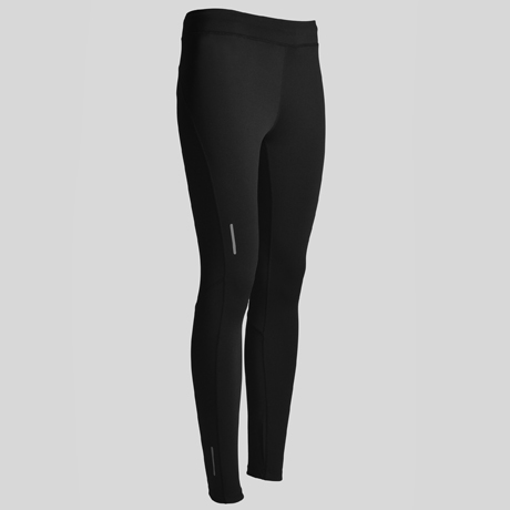 Leggings negros de running ajustados con detalles reflectantes
