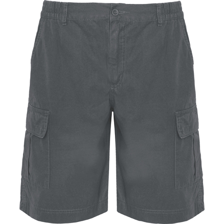 pantalones cortos cargo grises con bolsillos laterales
