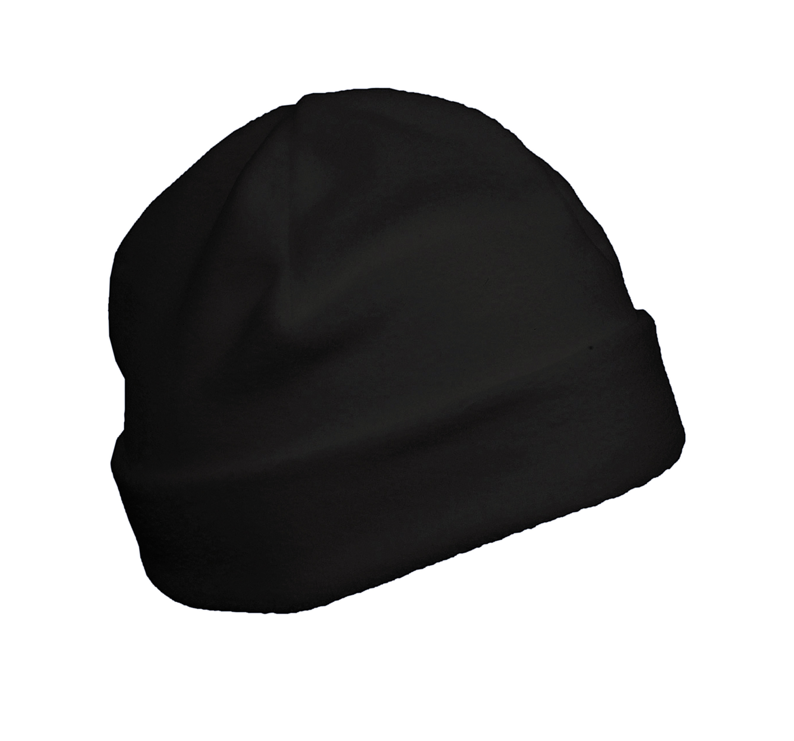 gorro de punto negro sobre fondo blanco