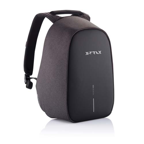 Mochila antirrobo negra X-TRAX con cierre oculto y diseño ergonómico